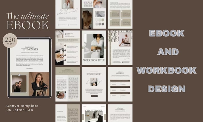 design ebook lead magnet pdf workbook coaching interactive pdf layout design kit