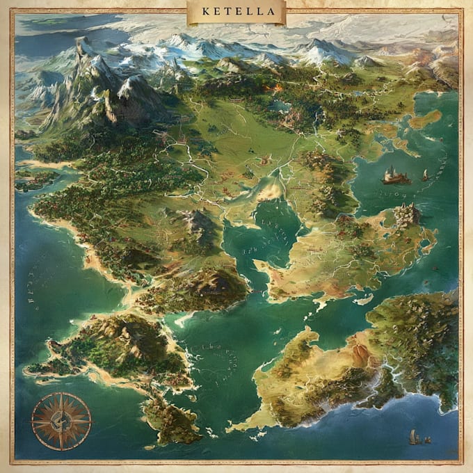 draw unique hand drawn map illustration site map