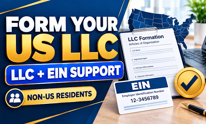 provide US llc registration and ein  non US residents