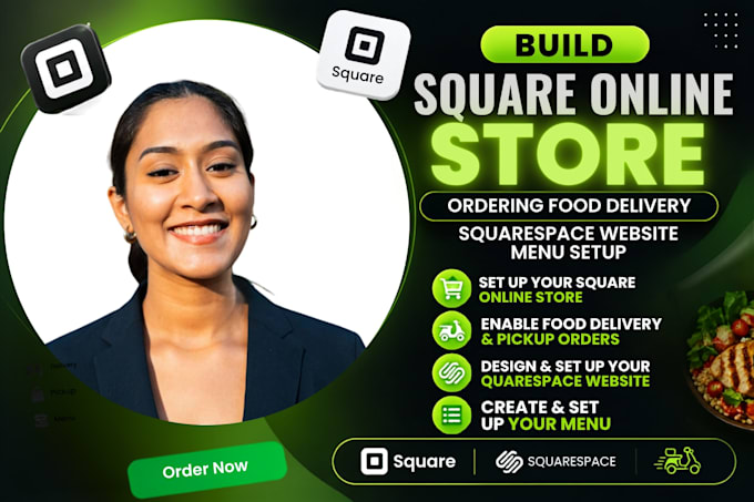 build square online store ordering food delivery squarespace website menu setup
