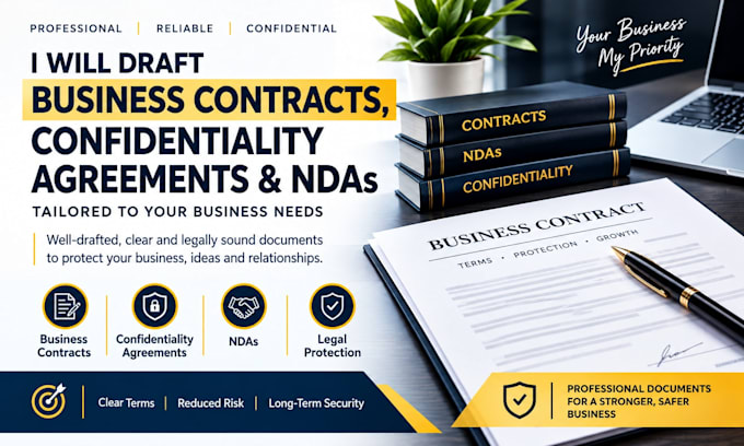draft business contracts, confidentiality agreements and ndas