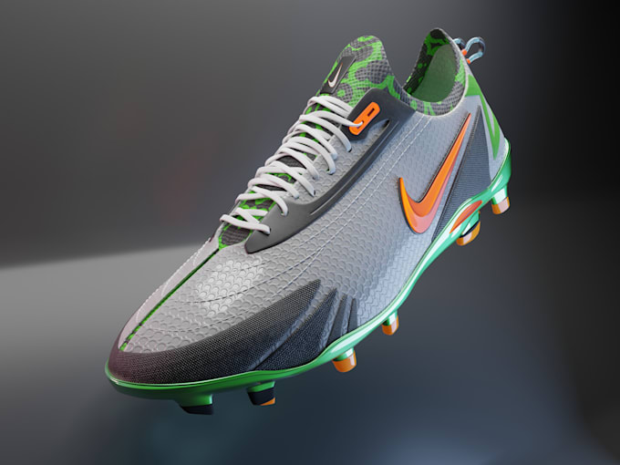 create 3d football cleats, 3d boots and cad models for manufacturing