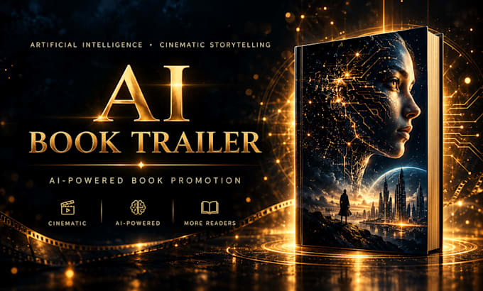 create cinematic ai book trailer for fantasy romance sci fi horror video