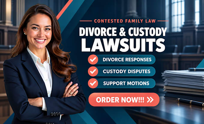 handle contested divorce, custody and child support lawsuits