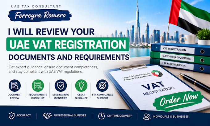 review your uae vat registration documents and requirements