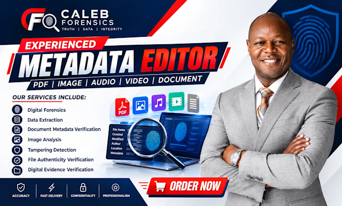 edit, add, change, remove forensic metadata for document, audio, image, video