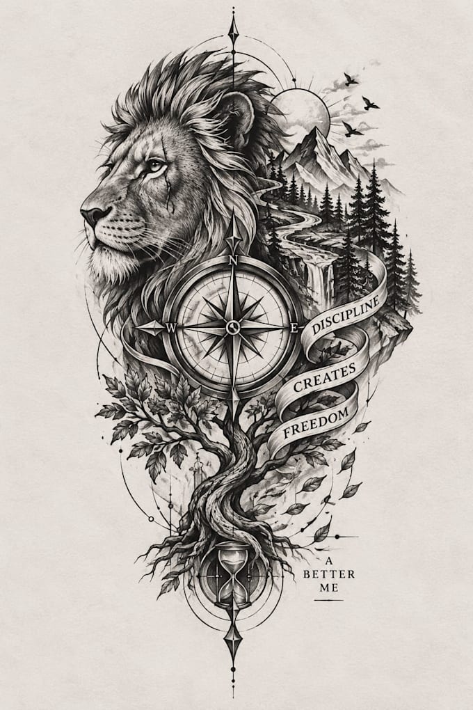 draw you meaningful custom tattoo design sketch