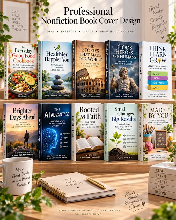 design a professional nonfiction book cover