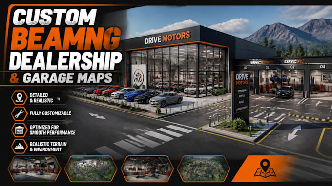 build custom beamng dealership and garage maps