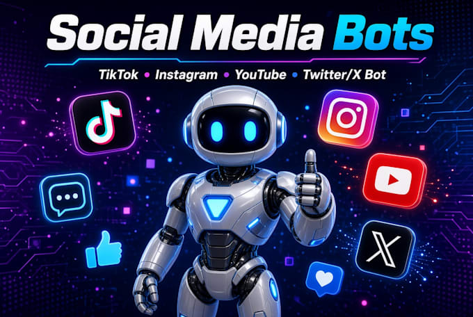 do social media automation, tiktok bot, instagram bot, youtube bot twitter x bot