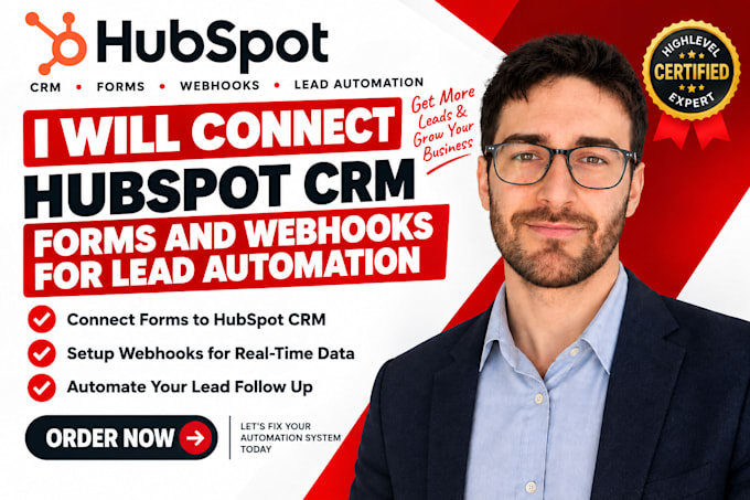 connect hubspot crm forms and webhooks for leads automation