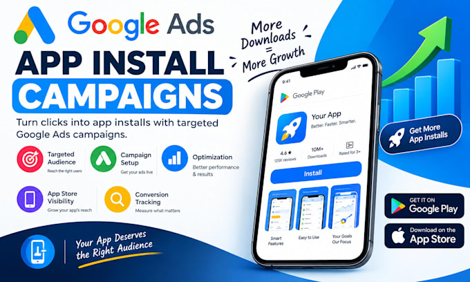 create and optimize google ads PPC campaigns for mobile apps