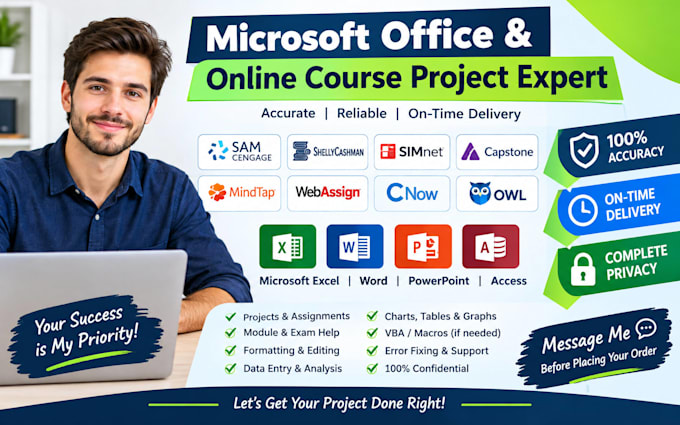 do your sam cengage and ms office projects