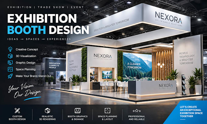 design professional exhibition booth and trade show graphics