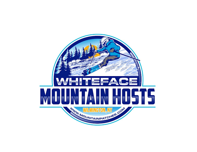 create fantastic and gorgeous skiing logo design
