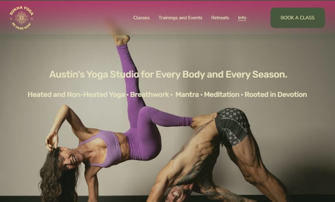 build squarespace yoga studio website yoga instructor website wellness website