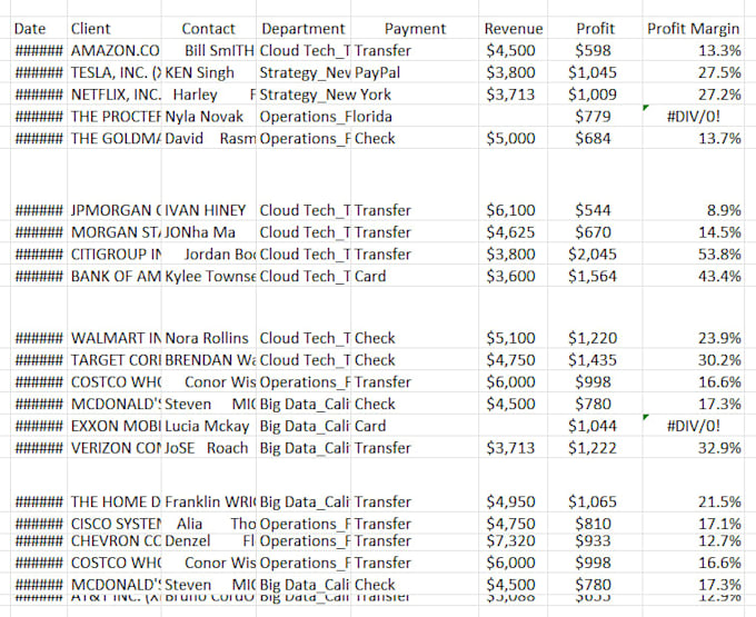 organize your data with excel
