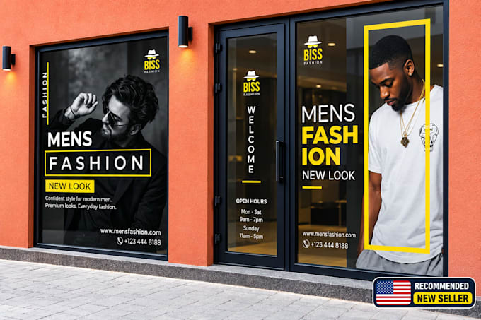 design storefront window graphics, storefront sign, viynl decal, window sticker