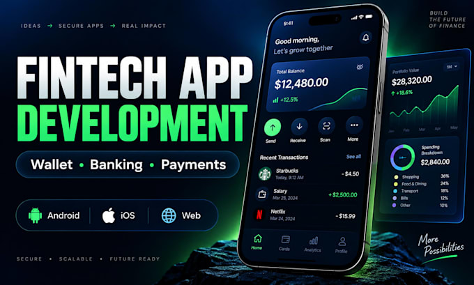 develop a secure fintech app payment wallet or banking