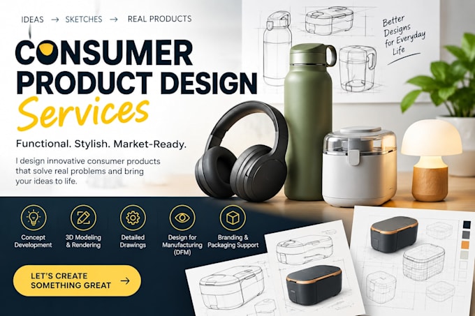 design functional consumer products with detailed 3d cad modeling