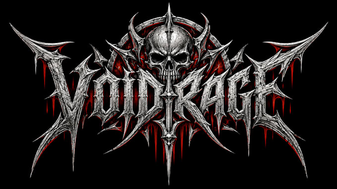 create a hand drawn metal band logo