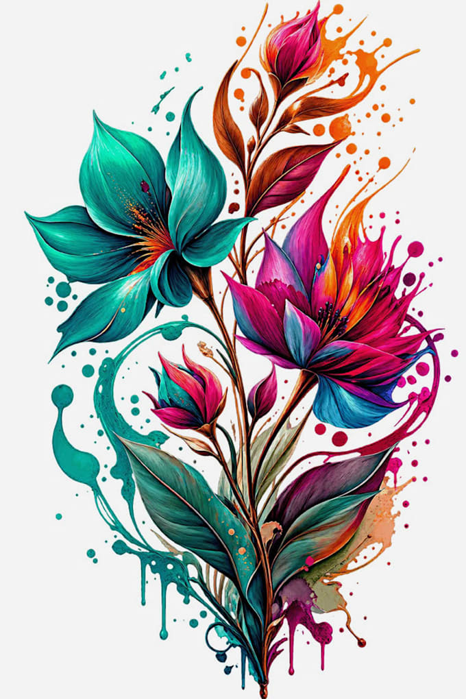 create a floral illustration
