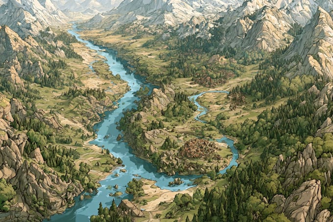 draw a custom map illustration