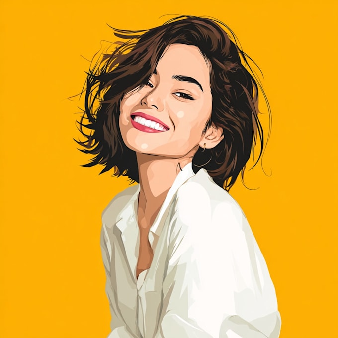 draw amazing and funny vector cartoon potrait