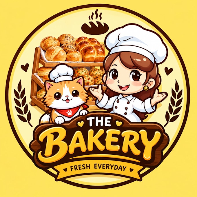 design custom cute mascot and minimalist logo design