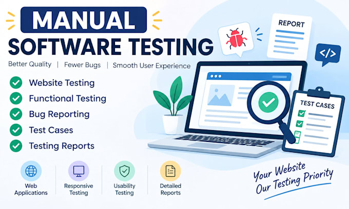 manually test your website and report bugs