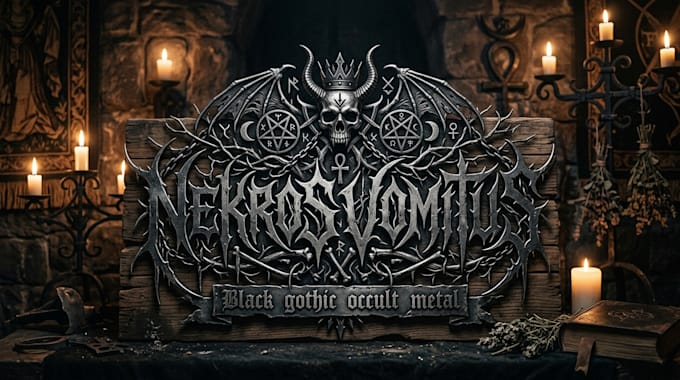create black metal, gothic metal, occult and dark metal logo