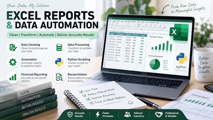 automate excel reports and clean financial data