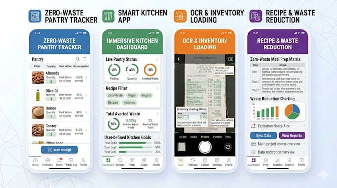 develop a zero waste pantry tracker app with ocr receipt scanning