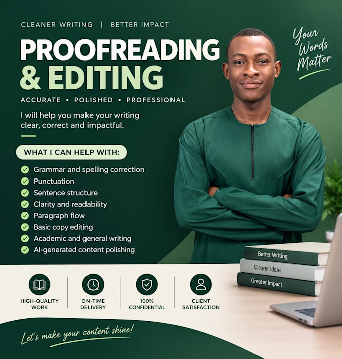 professionally proofread and edith your english writing