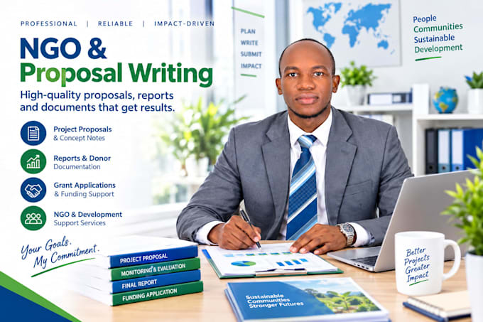 create professional ngo documents, proposals, reports and relevant graphics