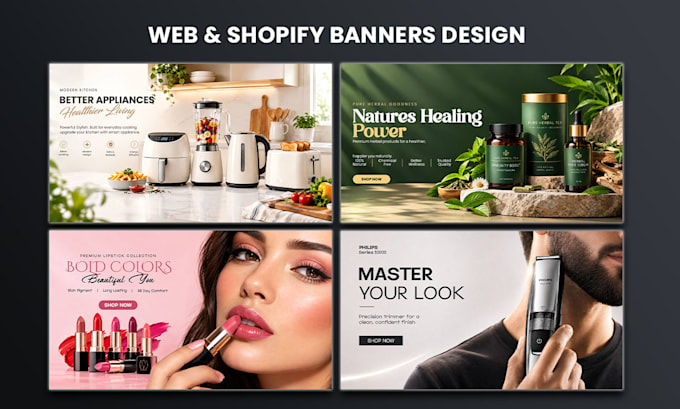design professional shopify and ecommerce web banners
