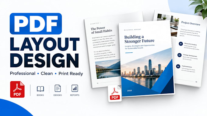 do book layout design, formatting and design of ebook, pdf and report