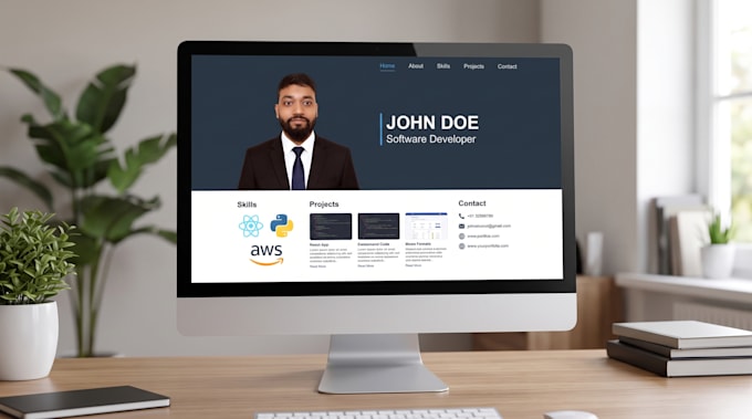 build a modern responsive portfolio website
