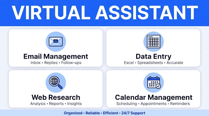 be your VA for data entry email support and web research