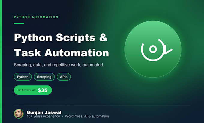 write a python script to automate your task or scrape data