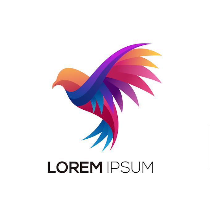 design bird colorful logo