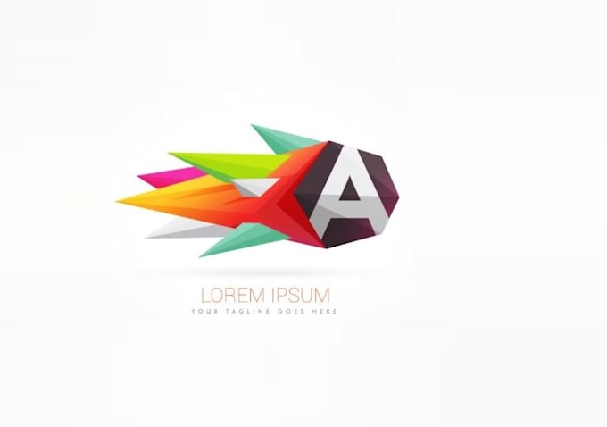 design colorful abstract logo with letter