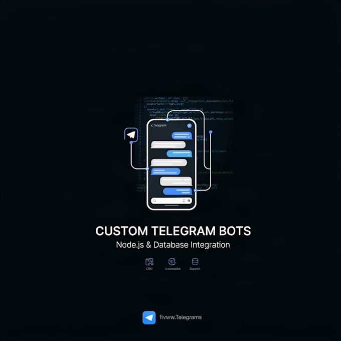 develop a custom telegram bot with nodejs and database