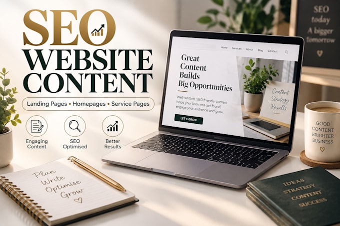 write SEO optimized website content and landing pages