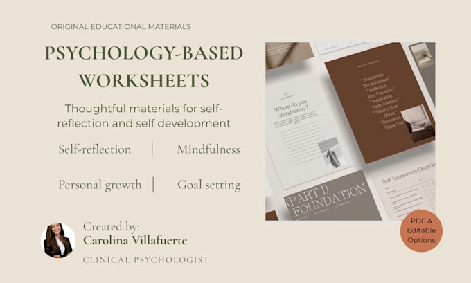 create worksheets for self reflection and personal growth