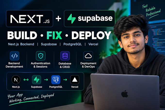 build fix and deploy your nextjs backend with supabase