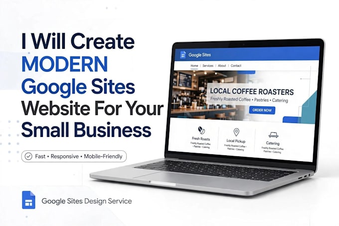 build a modern google sites website for USA small business
