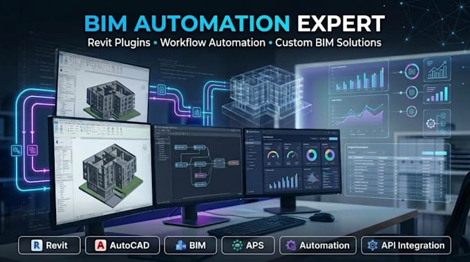 develop custom revit api plugin, autocad addin integrations, and bim automation