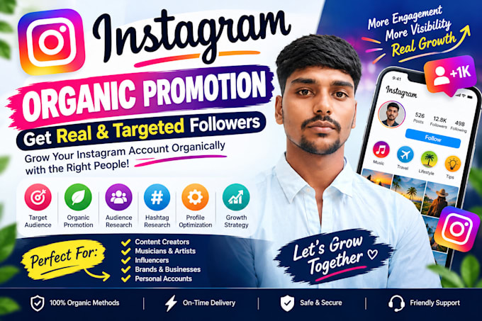 instagram organic promotion and targeted audience growth