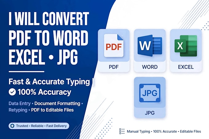 do accurate data entry, typing and pdf conversion